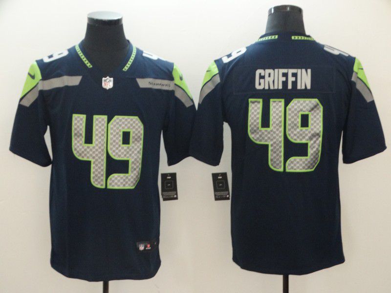 Men Seattle Seahawks #49 Griffin Blue Nike Vapor Untouchable Limited Player NFL Jerseys